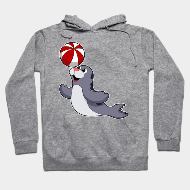 Seal with Water polo Hoodie by Markus Schnabel